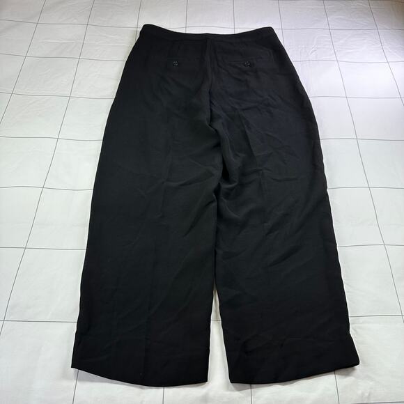 Madewell Pants Womens 8 Black Rosedale Low Rise Straight Crepe New Effortless - Picture 3 of 12